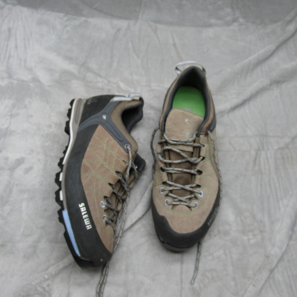 Salewa Womens Shoes 9.5US 7.5UK Tan Mountain Trainer Pelle‎ Hiking Trail Rugged